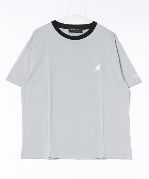 KANGOL(カンゴール)の「【Bk】【KANGOL】刺繍ビッグサイズ リンガークルーネックTシャツ(Tシャツ/カットソー・レディース・ホワイト/マルチ/ブラック/グレー/グリーン・X-LARGE/MEDIUM/LARGE)」の3枚目の写真