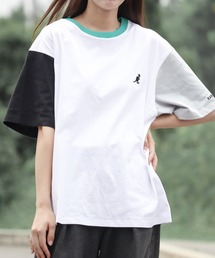 【Bk】【KANGOL】刺繍ビッグサイズ リンガークルーネックTシャツ