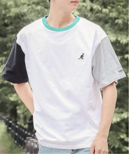 KANGOL(カンゴール)の「【Bk】【KANGOL】刺繍ビッグサイズ リンガークルーネックTシャツ(Tシャツ/カットソー・レディース・ホワイト/マルチ/ブラック/グレー/グリーン・X-LARGE/MEDIUM/LARGE)」の11枚目の写真