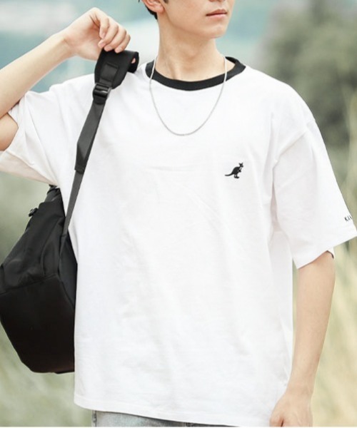 KANGOL(カンゴール)の「【Bk】【KANGOL】刺繍ビッグサイズ リンガークルーネックTシャツ(Tシャツ/カットソー・レディース・ホワイト/マルチ/ブラック/グレー/グリーン・X-LARGE/MEDIUM/LARGE)」の12枚目の写真