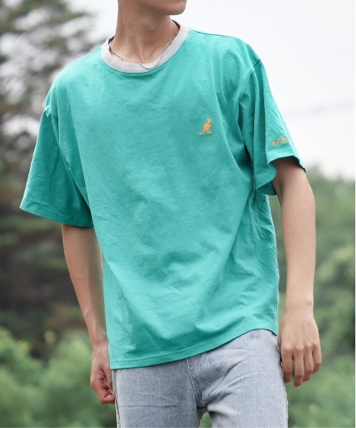 KANGOL(カンゴール)の「【Bk】【KANGOL】刺繍ビッグサイズ リンガークルーネックTシャツ(Tシャツ/カットソー・レディース・ホワイト/マルチ/ブラック/グレー/グリーン・X-LARGE/MEDIUM/LARGE)」の13枚目の写真