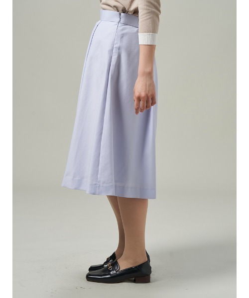 Perfect Suit FActory（パーフェクトスーツファクトリー）の「美単タックフレアスカート　ネイビー/グレー/ベージュ（スカート・レディース・ベージュ/ライトグレー/ネイビー・L/M/S）」の20枚目の写真