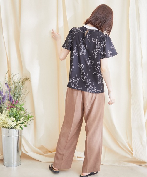 Jayro(ジャイロ)の「配色ボウタイブラウス(シャツ/ブラウス・レディース・ネイビー/ホワイト系その他/ベージュ系その他/ブラック系その他/ホワイト系その他2・M)」の10枚目の写真