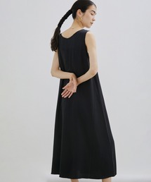 SALON adam et rope' | フィブリルサテンノースリーブフレアワンピース(ワンピース)