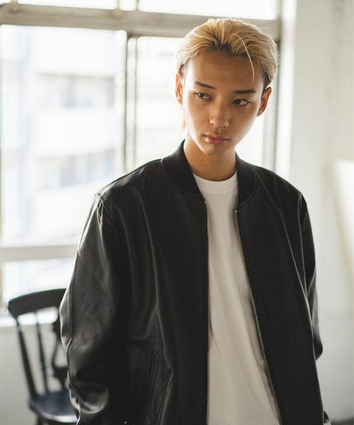 MMMM（エムエムエムエム）の「MMMM　リブブルゾン（ブルゾン・メンズ・ブラック・M/L/XL）」の8枚目の写真