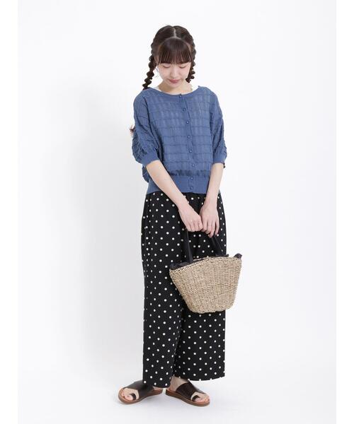 Samansa Mos2（サマンサ モスモス）の「ドットプリントパンツ（その他パンツ・レディース・キナリ/ブラック/ブラウン・F）」の6枚目の写真