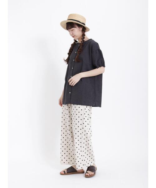 Samansa Mos2（サマンサ モスモス）の「ドットプリントパンツ（その他パンツ・レディース・キナリ/ブラック/ブラウン・F）」の10枚目の写真