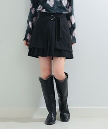 Ray BEAMS | Ray BEAMS / プリーツ レイヤー ミニ スカート(スカート)