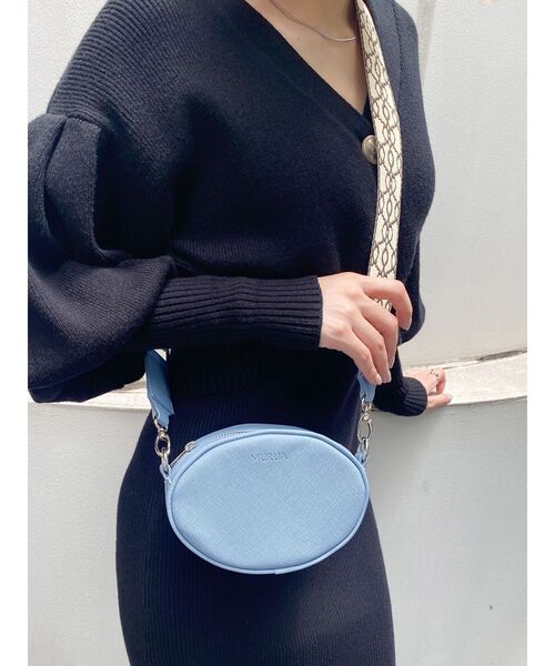 MURUA（ムルーア）の「サークルミニショルダー（ショルダーバッグ・レディース・ホワイト/ライトブルー/ブラック・FREE）」の3枚目の写真