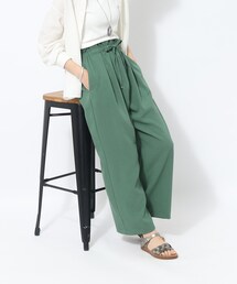 DRESKIP | 【接触冷感】さらりとIラインシルエット◎　イージーワイドパンツ(その他パンツ)