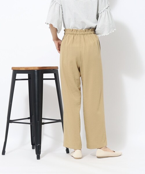 DRESKIP（ドレスキップ）の「◆【接触冷感】さらりとIラインシルエット◎　イージーワイドパンツ（その他パンツ・レディース・グリーン/ネイビー/ベージュ・02/03/04）」の12枚目の写真