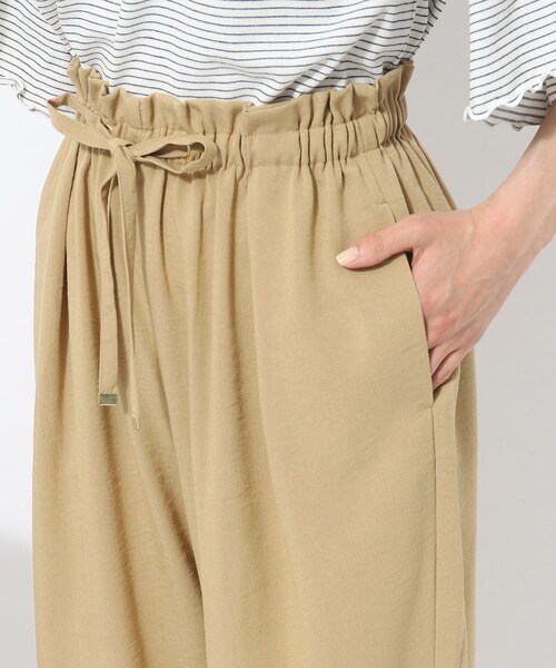 DRESKIP（ドレスキップ）の「◆【接触冷感】さらりとIラインシルエット◎　イージーワイドパンツ（その他パンツ・レディース・グリーン/ネイビー/ベージュ・02/03/04）」の9枚目の写真
