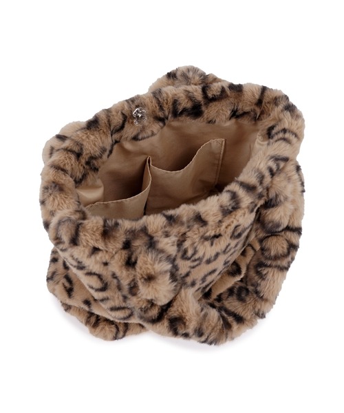 MURUA（ムルーア）の「MURUA(ムルーア)ミニトートバッグ / エコファー MR-B1191（トートバッグ・レディース・レオパード/ブルー/ベージュ・FREE）」の18枚目の写真