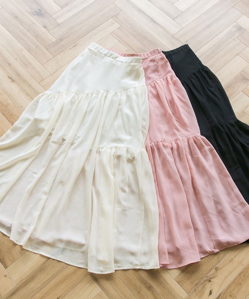 moulis'（ムーリス）の「アシンメトリーティアードスカート（スカート・レディース・ホワイト/ブラック/ベビーピンク・SMALL/MEDIUM/LARGE）」の8枚目の写真