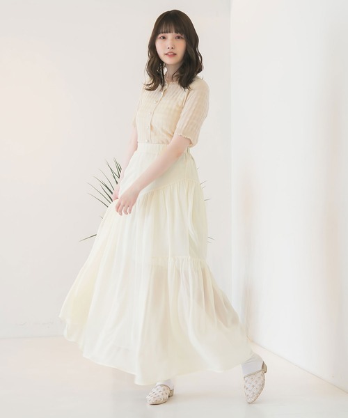 moulis'（ムーリス）の「アシンメトリーティアードスカート（スカート・レディース・ホワイト/ブラック/ベビーピンク・SMALL/MEDIUM/LARGE）」の12枚目の写真