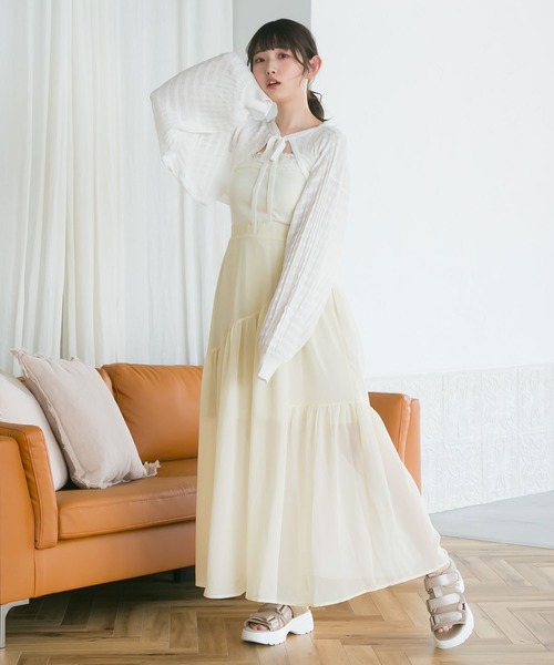 moulis'（ムーリス）の「アシンメトリーティアードスカート（スカート・レディース・ホワイト/ブラック/ベビーピンク・SMALL/MEDIUM/LARGE）」の5枚目の写真