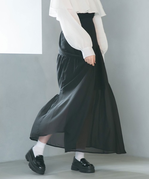 moulis'（ムーリス）の「アシンメトリーティアードスカート（スカート・レディース・ホワイト/ブラック/ベビーピンク・SMALL/MEDIUM/LARGE）」の20枚目の写真