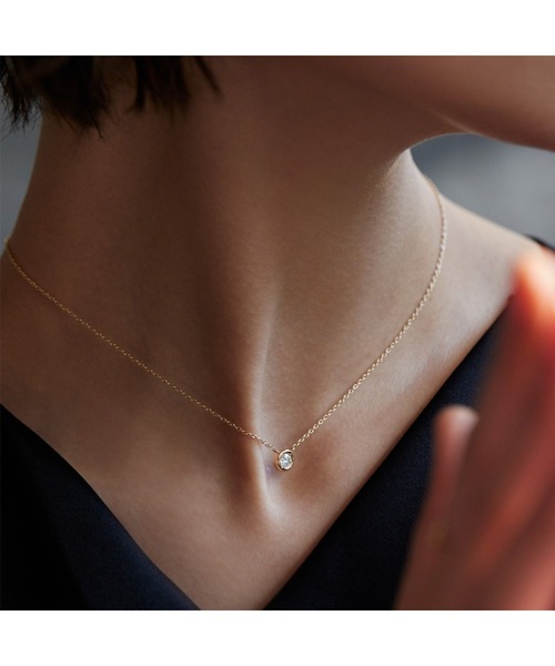 PLUS VENDOME（プラス ヴァンドーム）の「LAB_K10 モアッサナイト ネックレス（ネックレス・レディース・ゴールド・50cm）」の12枚目の写真