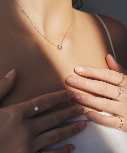 PLUS VENDOME（プラス ヴァンドーム）の「LAB_K10 モアッサナイト ネックレス（ネックレス・レディース・ゴールド・50cm）」の18枚目の写真