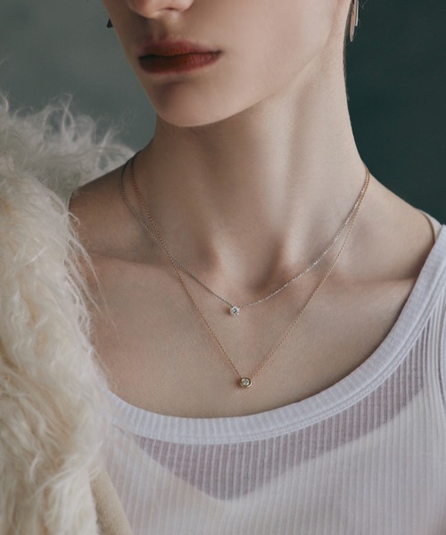 PLUS VENDOME（プラス ヴァンドーム）の「LAB_K10 モアッサナイト ネックレス（ネックレス・レディース・ゴールド・50cm）」の16枚目の写真