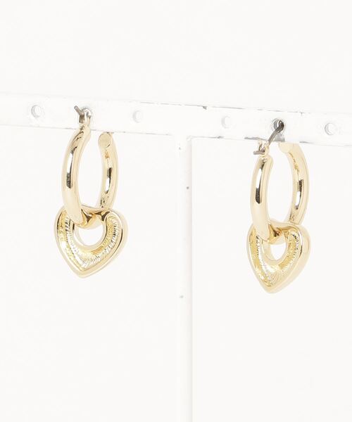 atmos pink（アトモスピンク）の「atmos pink ハートチャームフープピアス（ピアス（両耳用）・レディース・ゴールド/シルバー・FREE）」の7枚目の写真