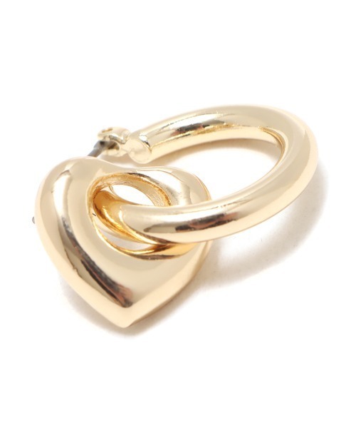 atmos pink（アトモスピンク）の「atmos pink ハートチャームフープピアス（ピアス（両耳用）・レディース・ゴールド/シルバー・FREE）」の3枚目の写真