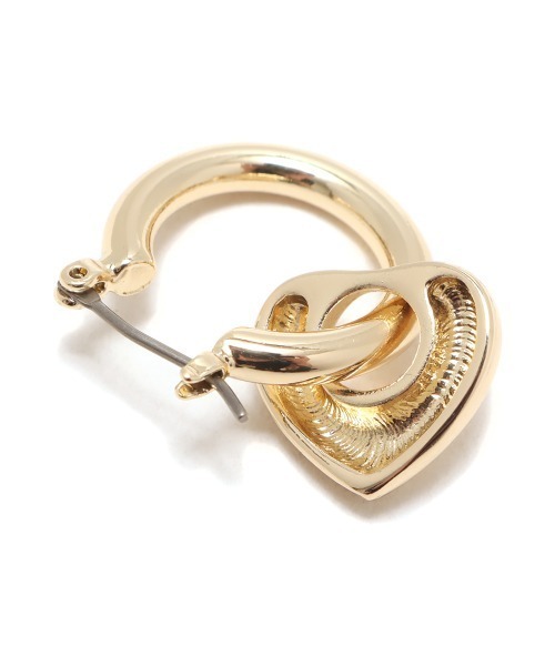 atmos pink（アトモスピンク）の「atmos pink ハートチャームフープピアス（ピアス（両耳用）・レディース・ゴールド/シルバー・FREE）」の5枚目の写真