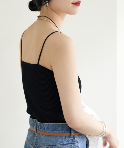 SHENERY(シーナリー)の「カップ付ニットキャミソール(キャミソール・レディース・ブラック/グレー/アイボリー・FREE)」の12枚目の写真