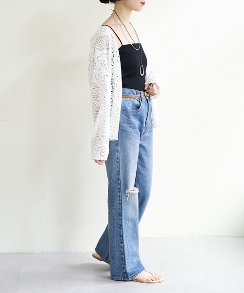 SHENERY(シーナリー)の「カップ付ニットキャミソール(キャミソール・レディース・ブラック/グレー/アイボリー・FREE)」の13枚目の写真