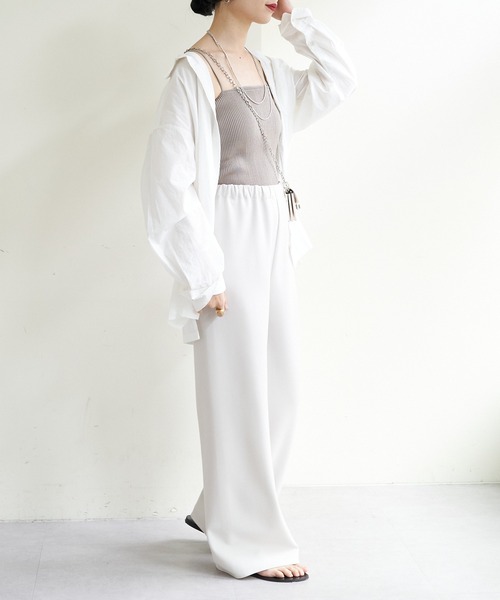 SHENERY(シーナリー)の「カップ付ニットキャミソール(キャミソール・レディース・ブラック/グレー/アイボリー・FREE)」の15枚目の写真