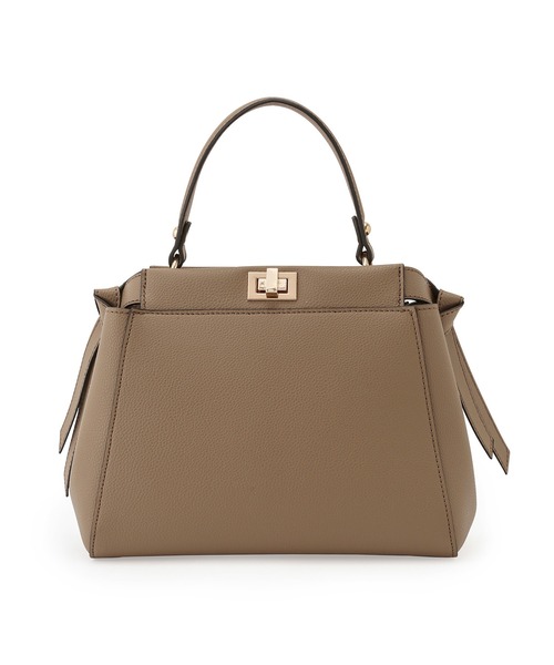 VIS（ビス）の「【2WAY】ひねり金具サイドタイトートバッグ（ハンドバッグ・レディース・グリーン系その他3/ベージュ系その他/ブラック・FREE）」の6枚目の写真