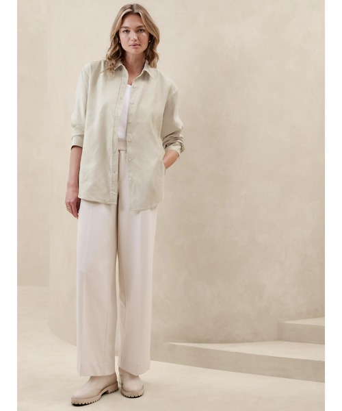 シャツ BANANA REPUBLIC FACTORY STORE ヴィーガンスエードシャツ 