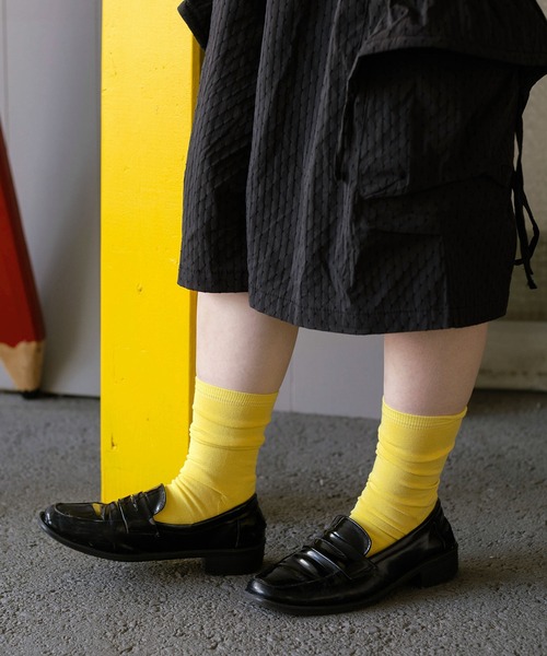 HIGHTIDE（ハイタイド）の「NODAL ノーダル COOLMAX EcoMade Fiber Socks クールマックスエコモードソックス（ソックス/靴下・レディース・ホワイト/パープル/レッド/イエロー/グリーン/サーモンピンク/オレンジ/グレー/レモンイエロー・FREE）」の6枚目の写真