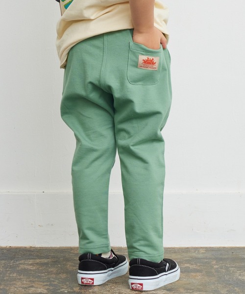 Life Support Products（ライフサポートプロダクツ）の「【防汚加工】ストレッチパンツ（80～130cm）（その他パンツ・キッズ・ブラック/ベージュ/エメラルド/モスグリーン/ライトブラウン/ワインレッド/サーモンピンク/バイオレット/オレンジ/ライトピンク/カーキ/マスタード/ブルー/杢グレー/ターコイズブルー/サンドベージュ/ピンク・80/90/95/100/110/120/130）」の6枚目の写真