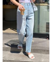 EVRIS | ビジュー／ラインストーンストレートデニムパンツ(デニムパンツ)