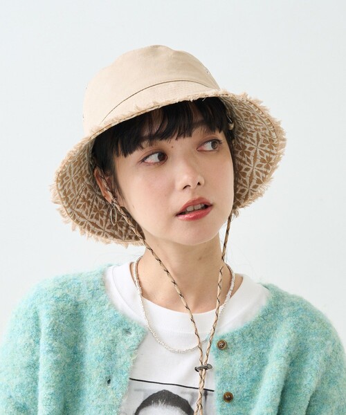 FREAK'S STORE（フリークスストア）の「Casselini/キャセリーニ リバーシブル バケハ/バケットハット（ハット・レディース・ブラウン/ベージュ/ブラック・ONE SIZE）」の3枚目の写真