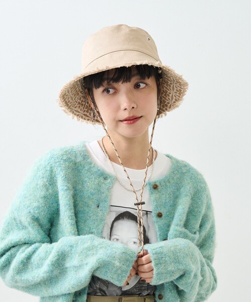 FREAK'S STORE（フリークスストア）の「Casselini/キャセリーニ リバーシブル バケハ/バケットハット（ハット・レディース・ブラウン/ベージュ/ブラック・ONE SIZE）」の13枚目の写真