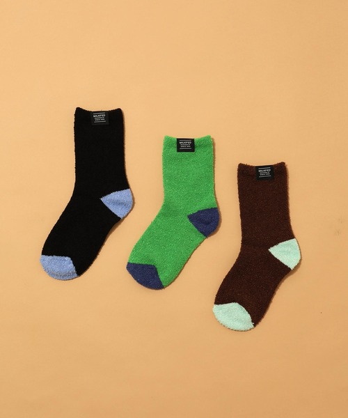 MILKFED.(ミルクフェド)の「FULFFY SOCKS(ソックス/靴下・レディース・グリーン/ブラック/ブラウン・ONE SIZE)」の4枚目の写真