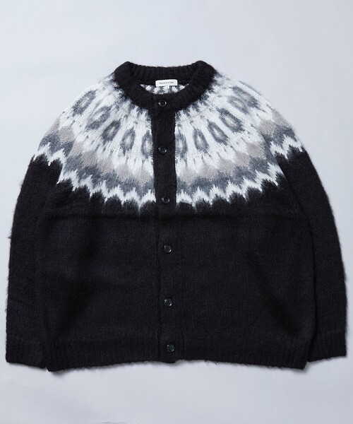 FREAK'S STORE(フリークスストア)の「限定展開 ビッグシルエット モヘヤタッチ ノルディック クルーカーディガン/シャギーニット(カーディガン/ボレロ・メンズ・ブラック/ブラウン/ベージュ/グレー・MEDIUM/LARGE/SMALL)」の13枚目の写真