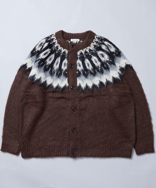 FREAK'S STORE(フリークスストア)の「限定展開 ビッグシルエット モヘヤタッチ ノルディック クルーカーディガン/シャギーニット(カーディガン/ボレロ・メンズ・ブラック/ブラウン/ベージュ/グレー・MEDIUM/LARGE/SMALL)」の15枚目の写真