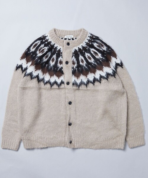 FREAK'S STORE(フリークスストア)の「限定展開 ビッグシルエット モヘヤタッチ ノルディック クルーカーディガン/シャギーニット(カーディガン/ボレロ・メンズ・ブラック/ブラウン/ベージュ/グレー・MEDIUM/LARGE/SMALL)」の17枚目の写真