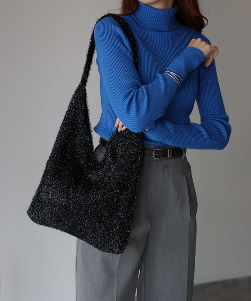 Riberry（リベリー）の「ラメニットバッグ（ショルダーバッグ・レディース・シルバー/アイボリー/ブラック・FREE）」の11枚目の写真