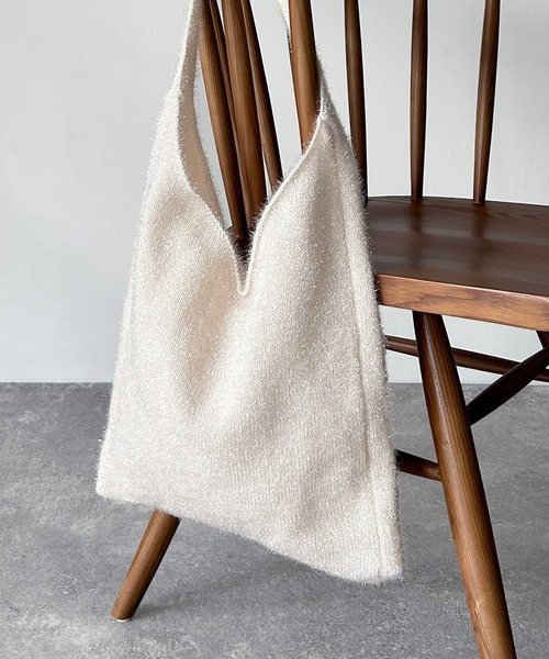 Riberry（リベリー）の「ラメニットバッグ（ショルダーバッグ・レディース・シルバー/アイボリー/ブラック・FREE）」の5枚目の写真