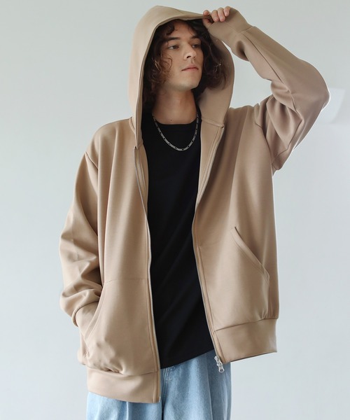 ヘビーウェイトダンボールポンチジップパーカー