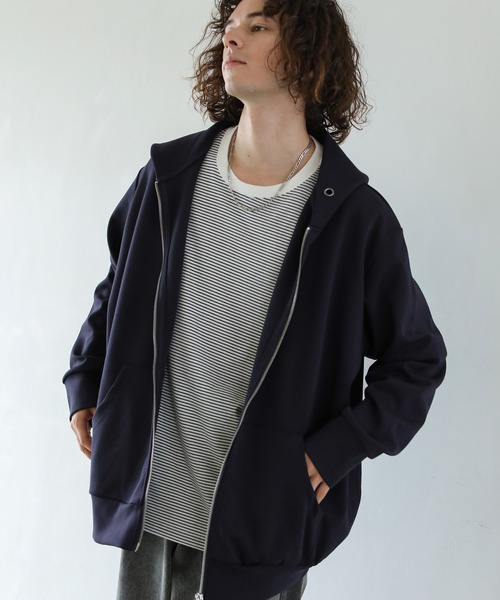 ヘビーウェイトダンボールポンチジップパーカー