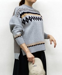 Grand PARK | ノルディック風　ジャガード柄ニット(ニット/セーター)