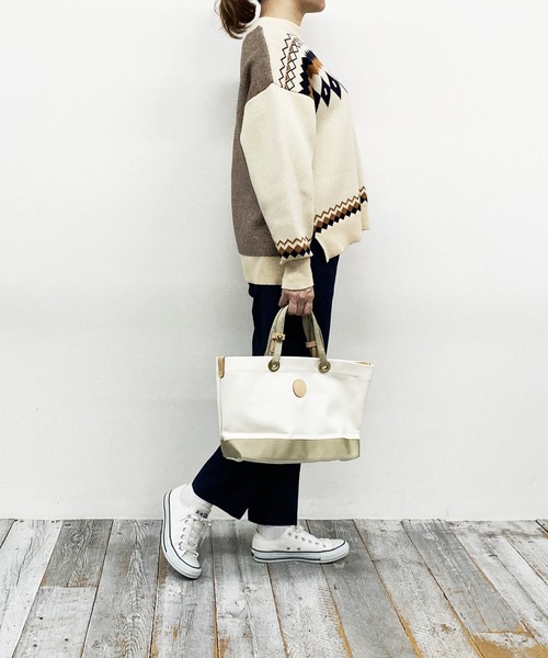 Grand PARK（グランドパーク）の「ノルディック風　ジャガード柄ニット（ニット/セーター・レディース・グレー/クリーム/ネイビー・FREE）」の14枚目の写真