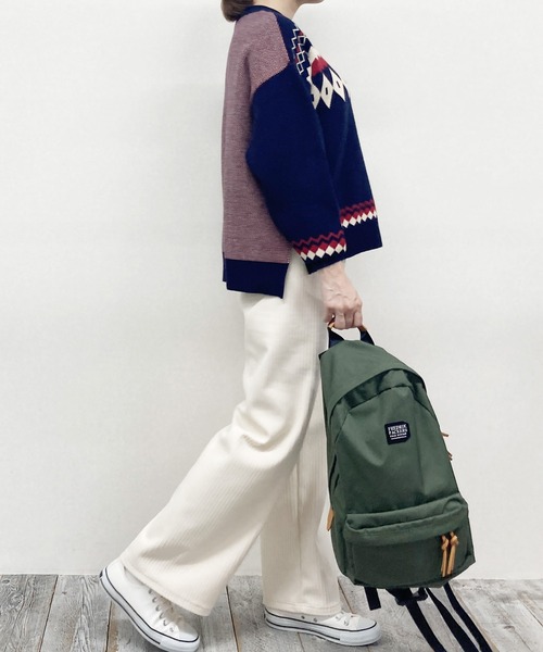 Grand PARK（グランドパーク）の「ノルディック風　ジャガード柄ニット（ニット/セーター・レディース・グレー/クリーム/ネイビー・FREE）」の20枚目の写真