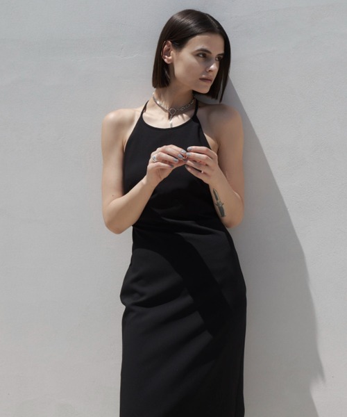 ワンピース tope cross strap dress セール】T STRAP BACK OPEN DRESS/Tストラップバックオープン