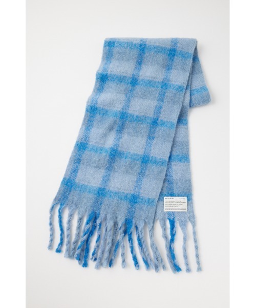 MOUSSY（マウジー）の「MOHAIR LIKE LONG スカーフ（マフラー・レディース・アイボリー/オレンジ/ブルー系その他/ライトイエロー・FREE）」の2枚目の写真